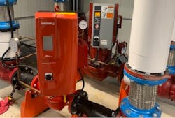 A partial view of the pipe-mounted UL 778 pumping unit A partial view of the pipe-mounted UL 778 pumping unit