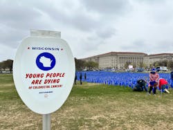 One of the seats on the National Mall in Washington, DC. One of the seats on the National Mall in Washington, DC.
