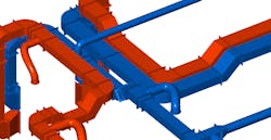 BIM ventilation system design. BIM ventilation system design.