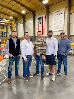 From left to right are Sam Haberberger, Treasurer and Project Estimator; Steve Haberberger, Jr., President and CEO; Joe Haberberger, Service Manager; Ben Haberberger, Vice President and Project Manager, and Jeff Haberberger, Vice President and Project Manager. From left to right are Sam Haberberger, Treasurer and Project Estimator; Steve Haberberger, Jr., President and CEO; Joe Haberberger, Service Manager; Ben Haberberger, Vice President and Project Manager, and Jeff Haberberger, Vice President and Project Manager.