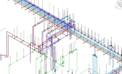 A domestic water system in BIM. A domestic water system in BIM.