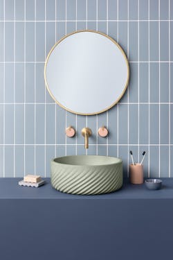 The Mila concrete basin sink from Kast. The Mila concrete basin sink from Kast.