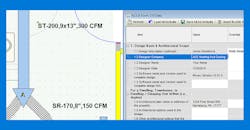 Left side: Rhvac 10 can now display the CFM flow rate on every duct in a duct system. Right side: Rhvac 10 can save many hours in generating the Form 310 report. Left side: Rhvac 10 can now display the CFM flow rate on every duct in a duct system. Right side: Rhvac 10 can save many hours in generating the Form 310 report.