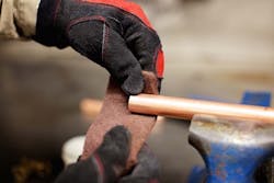 The joint surface areas must be clean and free from oil, grease, or oxide contamination prior to brazing. The joint surface areas must be clean and free from oil, grease, or oxide contamination prior to brazing.