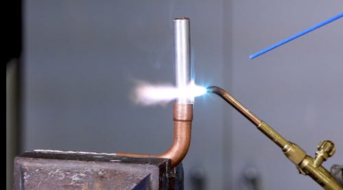 Proper heating of the tube includes making sure the base metals have been heated to brazing temperatures before adding filler material.