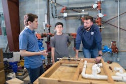 With care, the college students designed closely consulting IAPMO&rsquo;s 2019 Uniform Plumbing Code (UPC) to validate the components and their precise arrangement within the trainer model.