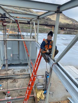 Gregory Baladez on the job. Gregory Baladez on the job.