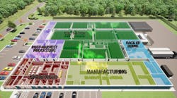 A typical layout of a cannabis cultivation facility.