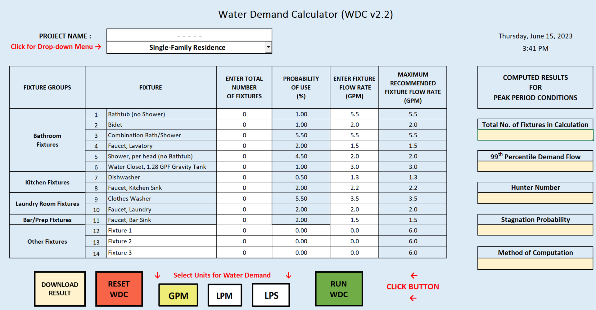 IAPMO’s Water Demand Calculator™ Version 2.2 Available for Download