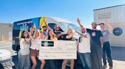 Members of the High 5 Cares team present a check to Hope Kids. Members of the High 5 Cares team present a check to Hope Kids.