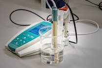 Water quality testing in a laboratory.