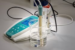 Water quality testing in a laboratory. Water quality testing in a laboratory.