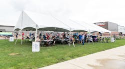 Employees past and present gather for the celebration at the RIDGID headquarters in Elyria, OH. Employees past and present gather for the celebration at the RIDGID headquarters in Elyria, OH.