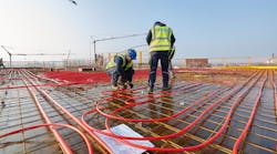 Installing RAUPEX 02 Barrier PEX pipe. Installing RAUPEX 02 Barrier PEX pipe.