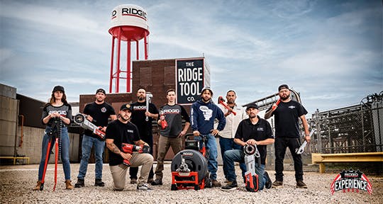 The 2023 RIDGE Tools Experience trip winners strike a pose.
