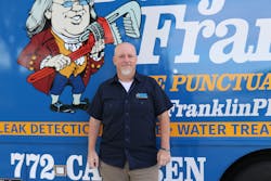Matt Black, owner of Benjamin Franklin Plumbing of the Treasure Coast (Port St. Lucie, FL). The franchise employs 10 plumbers, four apprentices and eight office staff.