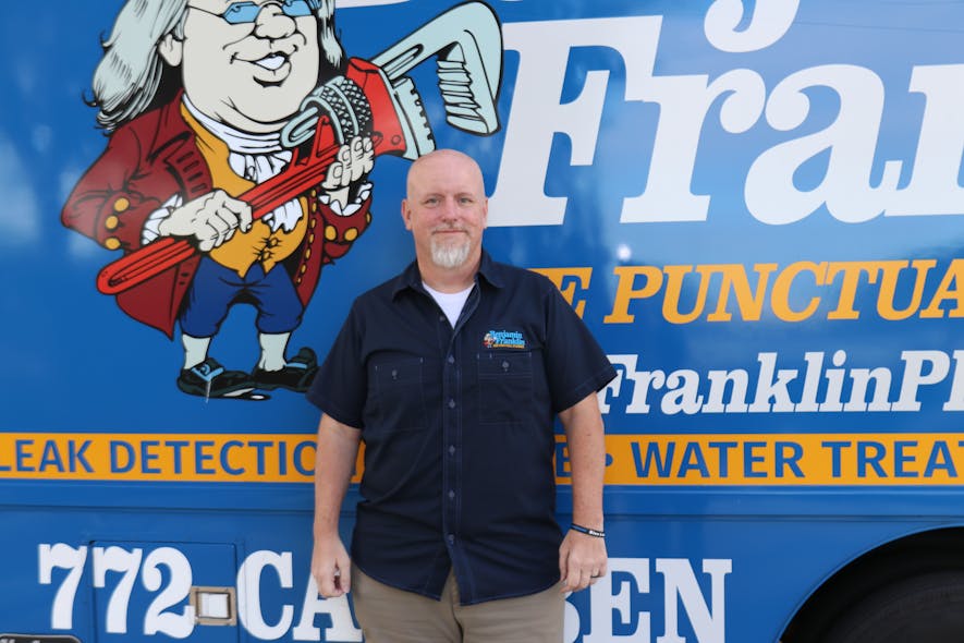 Matt Black, owner of Benjamin Franklin Plumbing of the Treasure Coast (Port St. Lucie, FL). The franchise employs 10 plumbers, four apprentices and eight office staff.