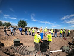 Woolsey Plumbing assessed the soil at several homes in the Baca community, and then with IWSH&apos;s guidance, designed two septic system plans.