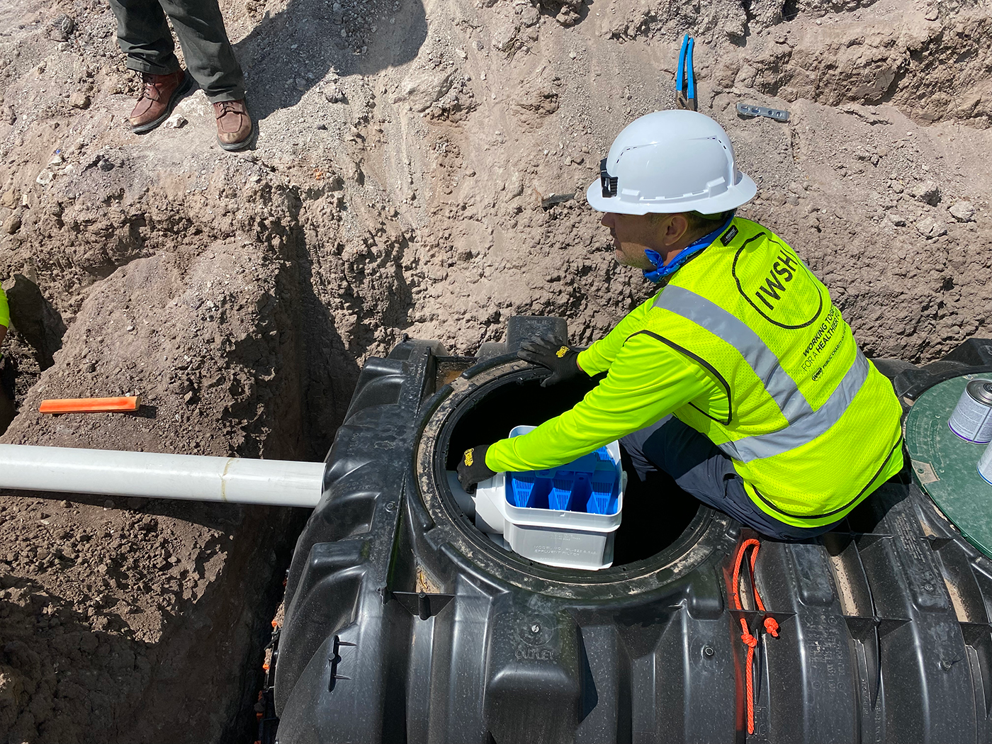 The mound systems are able to treat wastewater from the homes as well as eliminate the leach line ponding that had become a common occurrence.