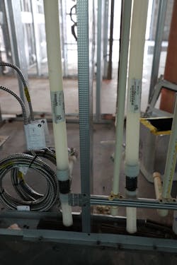 Installed PEX-a piping. Installed PEX-a piping.