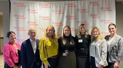 The Engage Cleveland Generation ceremony took place Wednesday evening, where Oatey was recognized as Company of the Year. In attendance were representatives of Oateys Emerging Professionals Group, as well as Neal Restivo, CEO, and Katherine Lehtinen, SVP of Marketing. (Second and third from left)