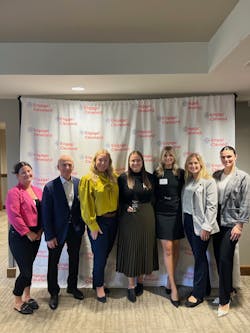 The Engage Cleveland Generation ceremony took place Wednesday evening, where Oatey was recognized as Company of the Year. In attendance were representatives of Oateys Emerging Professionals Group, as well as Neal Restivo, CEO, and Katherine Lehtinen, SVP of Marketing. (Second and third from left) The Engage Cleveland Generation ceremony took place Wednesday evening, where Oatey was recognized as Company of the Year. In attendance were representatives of Oateys Emerging Professionals Group, as well as Neal Restivo, CEO, and Katherine Lehtinen, SVP of Marketing. (Second and third from left)