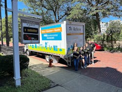 The Sonnhalter crew with a truck full of donated tools and materials. The Sonnhalter crew with a truck full of donated tools and materials.