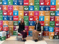 Vaughn and Melissa Hazelwood, Director of Social Impact at Ferguson attend the United Nations Water Conference.