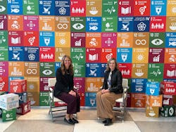 Vaughn and Melissa Hazelwood, Director of Social Impact at Ferguson attend the United Nations Water Conference. Vaughn and Melissa Hazelwood, Director of Social Impact at Ferguson attend the United Nations Water Conference.