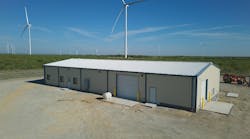 A few wind turbines and the operations center at Century Oak. A few wind turbines and the operations center at Century Oak.