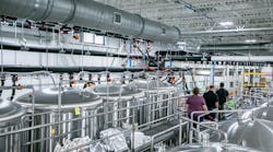 Angela Sampaio (National Sales Manager at GF) and Bob Tedder (Product Manager, Pre-insulated Piping Systems at GF) visit the Charlton facility with Luke Leger, Senior Maintenance Technician at Tree House Brewing. GF has provided Tree House with consistent technical support through several expansions of its COOL-FIT piping system. Angela Sampaio (National Sales Manager at GF) and Bob Tedder (Product Manager, Pre-insulated Piping Systems at GF) visit the Charlton facility with Luke Leger, Senior Maintenance Technician at Tree House Brewing. GF has provided Tree House with consistent technical support through several expansions of its COOL-FIT piping system.