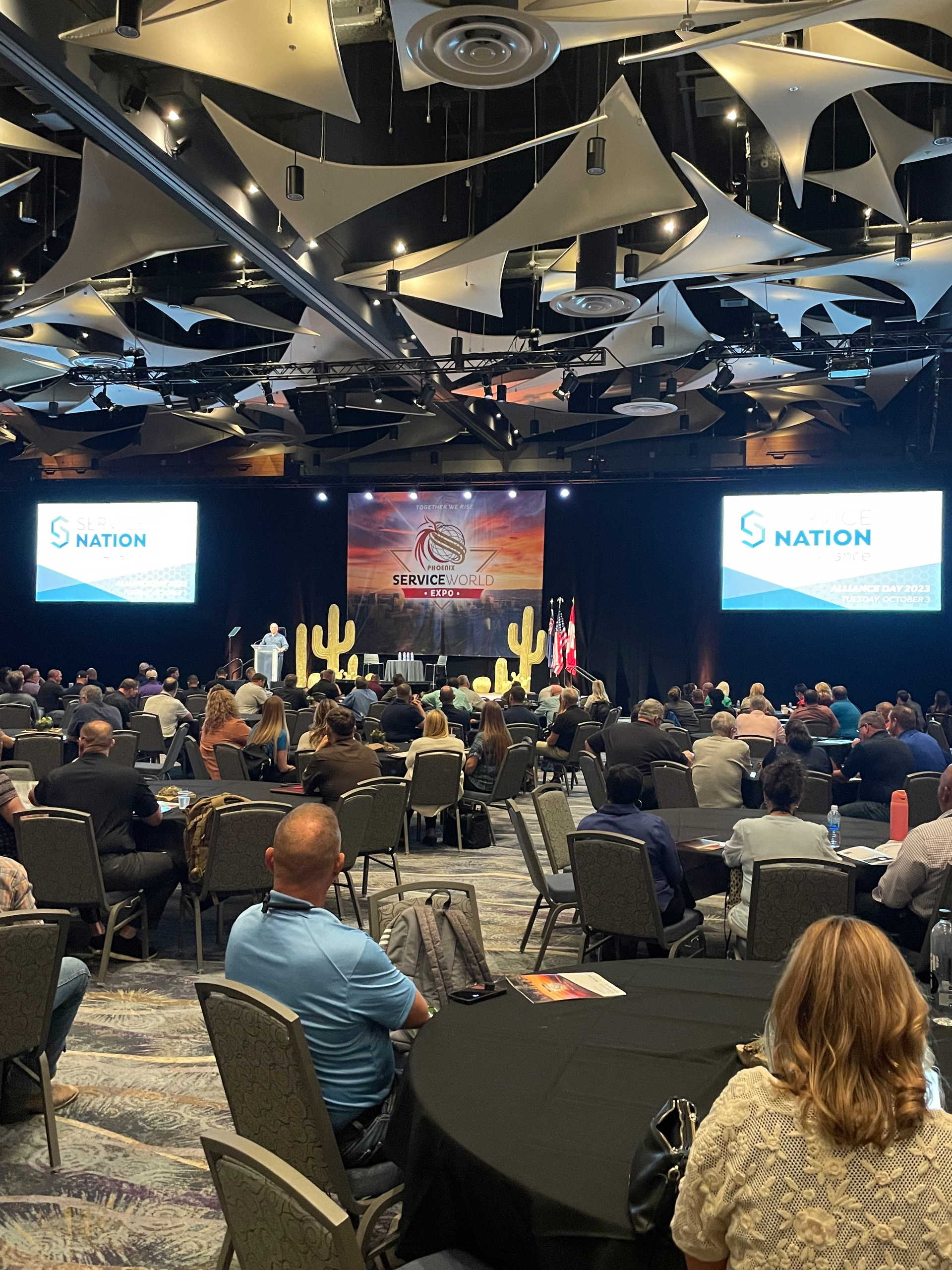 A view of the main stage a the Phoenix Convention Center.