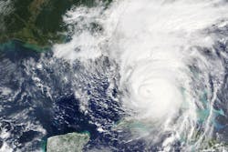 Hurricane Irma approaching the Florida coast in 2017. Hurricane Irma approaching the Florida coast in 2017.