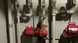 Two of the three pumps that were installed, all piped the same way. Two of the three pumps that were installed, all piped the same way.