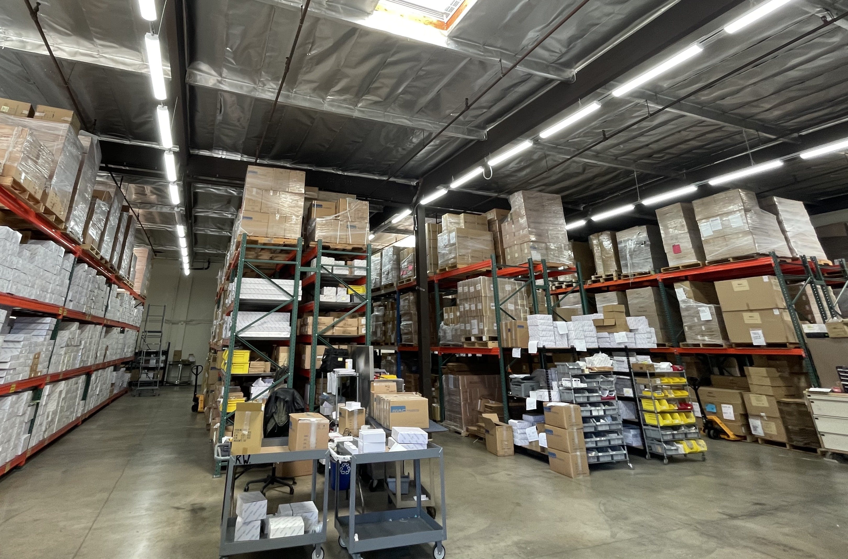 A view of the MAC Faucets warehouse.