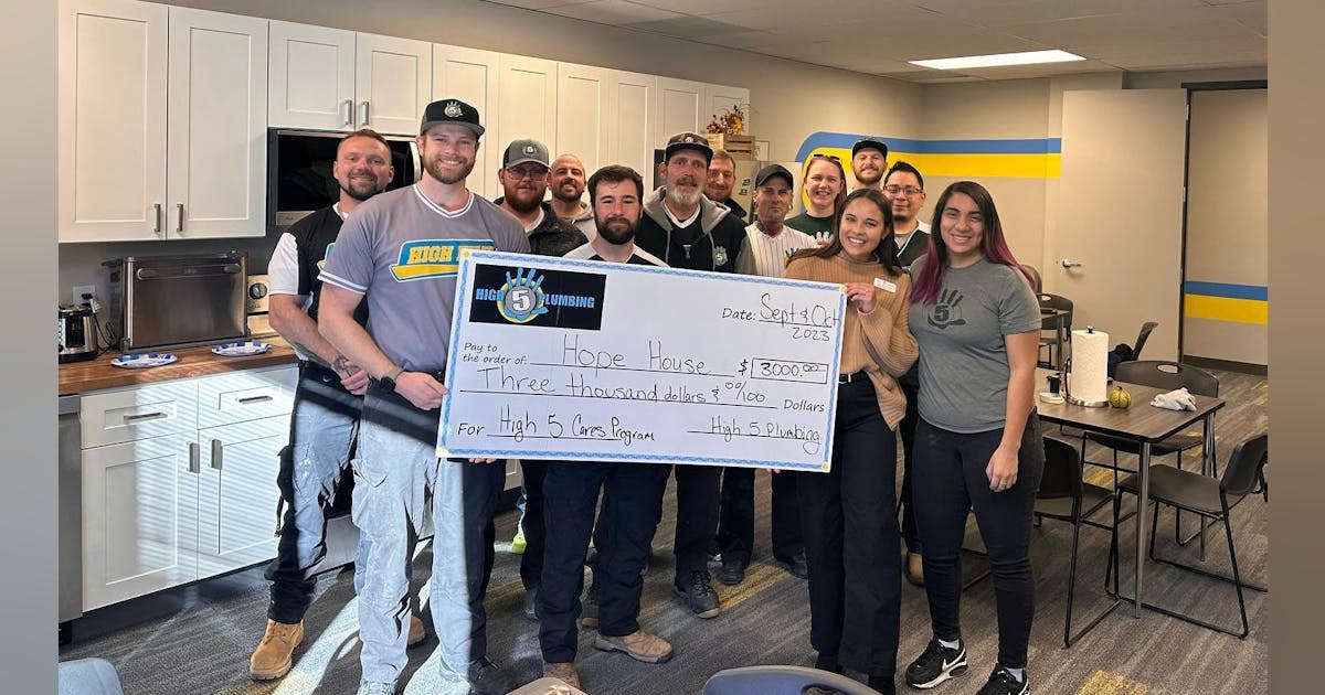 High 5 Plumbing Makes $3,000 Donation to Hope House of Colorado thumbnail