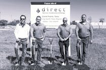 Principles at Direct Service, Construction &amp; Design gather at the groundbreaking of their new DFW facility.