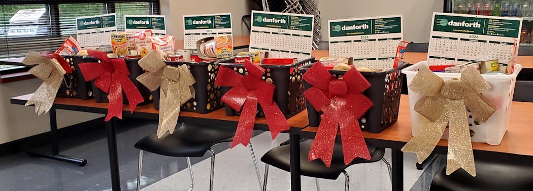 Each of the building’s 17 apartments on the Canandaigua VA campus received a basket with all the fixings for a traditional Thanksgiving meal.