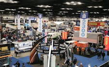 A view of the show floor at the Indiana Convention Center.