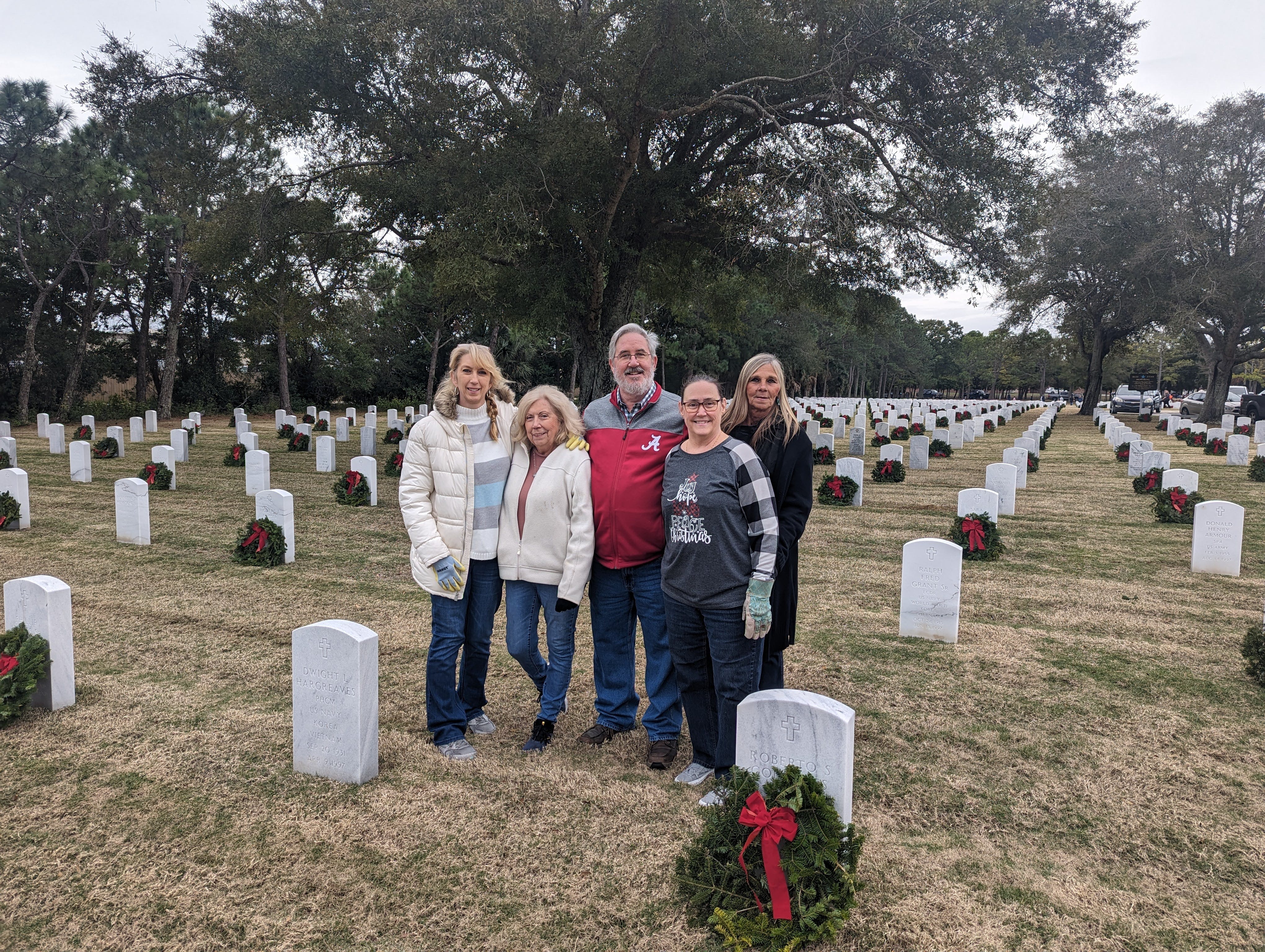 Marcone employees laying wreaths at Barrancas National Cemetery, Pensacola, Florida.