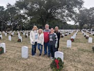 Marcone employees laying wreaths at Barrancas National Cemetery, Pensacola, Florida.