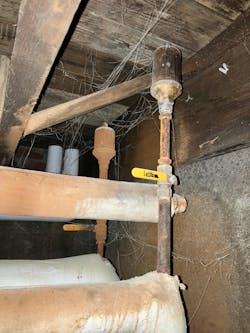 This picture shows what we found when we eventually got to the end of the supply main we were following. This picture shows what we found when we eventually got to the end of the supply main we were following.