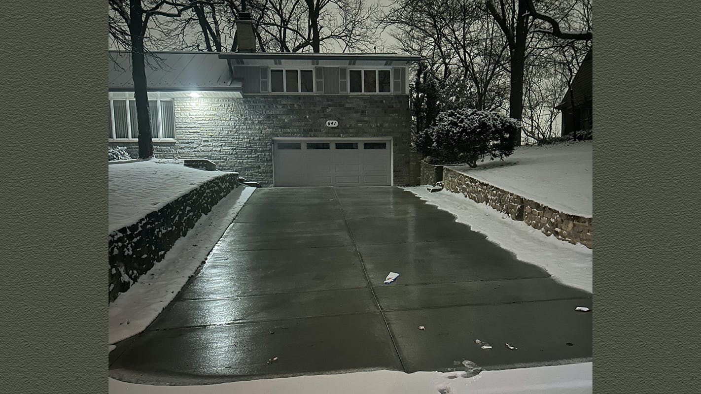 The homeowner wanted the system installed so his wife wouldn&rsquo;t have to shovel the driveway.
