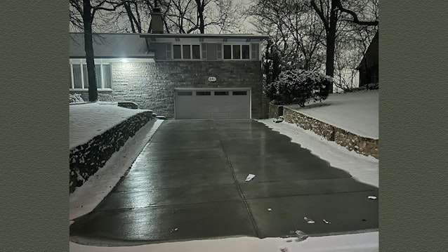 The homeowner wanted the system installed so his wife wouldn’t have to shovel the driveway.