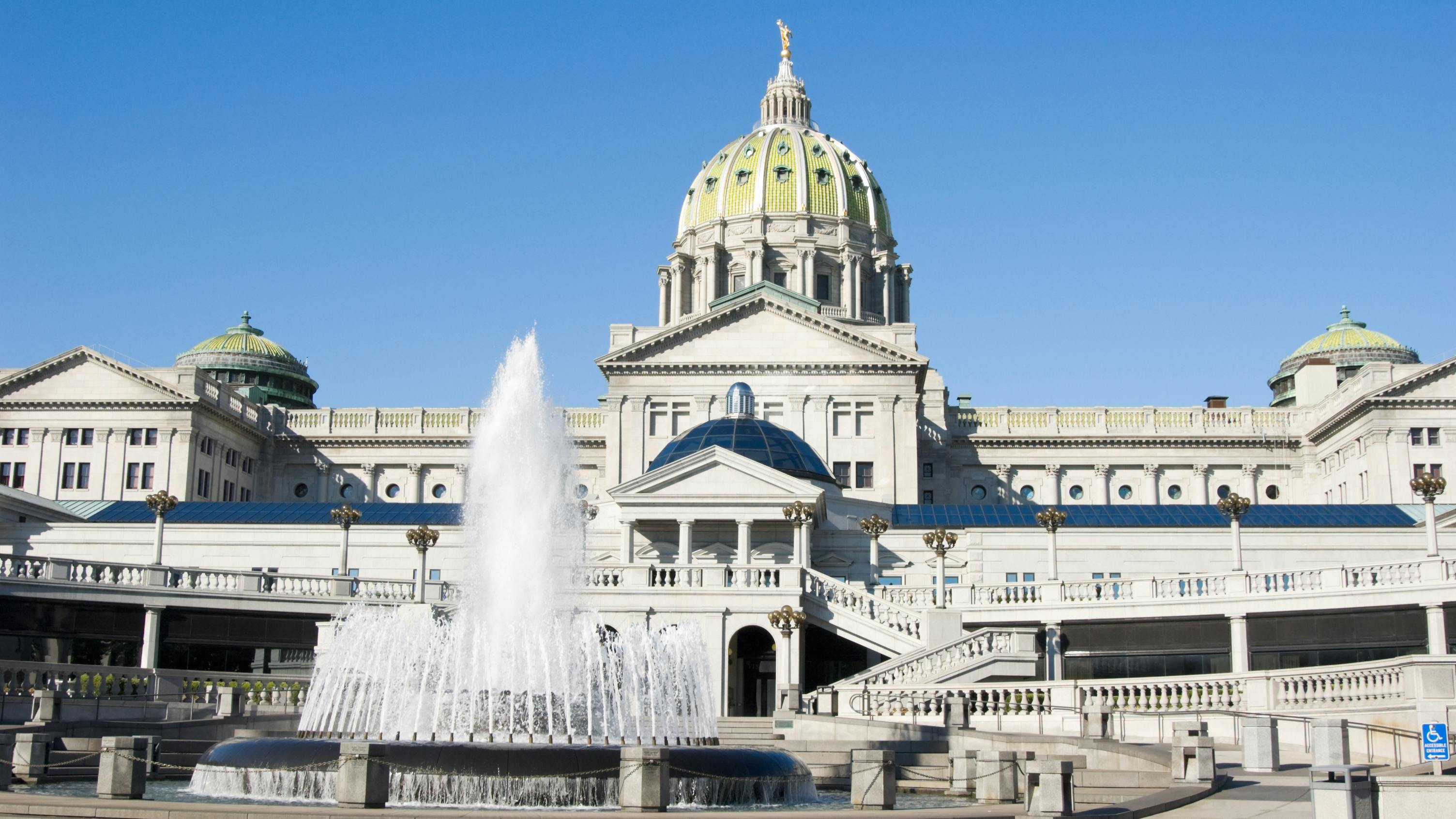 The Pennsylvania State Capitol in Harrisburg.