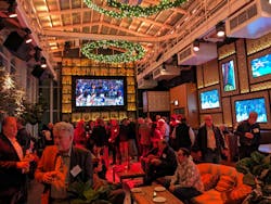 The Burnham Boilers social event, held at the top of the Wit Hotel the day before AHR. The Burnham Boilers social event, held at the top of the Wit Hotel the day before AHR.