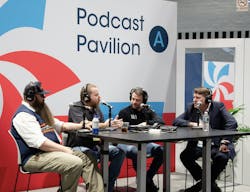 Two Podcast Pavilions hosted 20 podcasters covering the latest topics in the industry. Two Podcast Pavilions hosted 20 podcasters covering the latest topics in the industry.