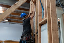 Installation work above the Geberit carrier. Installation work above the Geberit carrier.