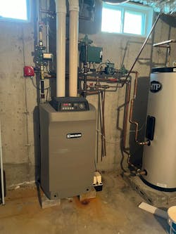 Before: a Massachusetts homeowner needed to replace this boiler that was compromised due to lack of servicing. Before: a Massachusetts homeowner needed to replace this boiler that was compromised due to lack of servicing.