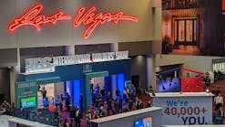 Crowds gather in the Central Hall of the Las Vegas Convention Center for the co-located KBIS/IBS shows.